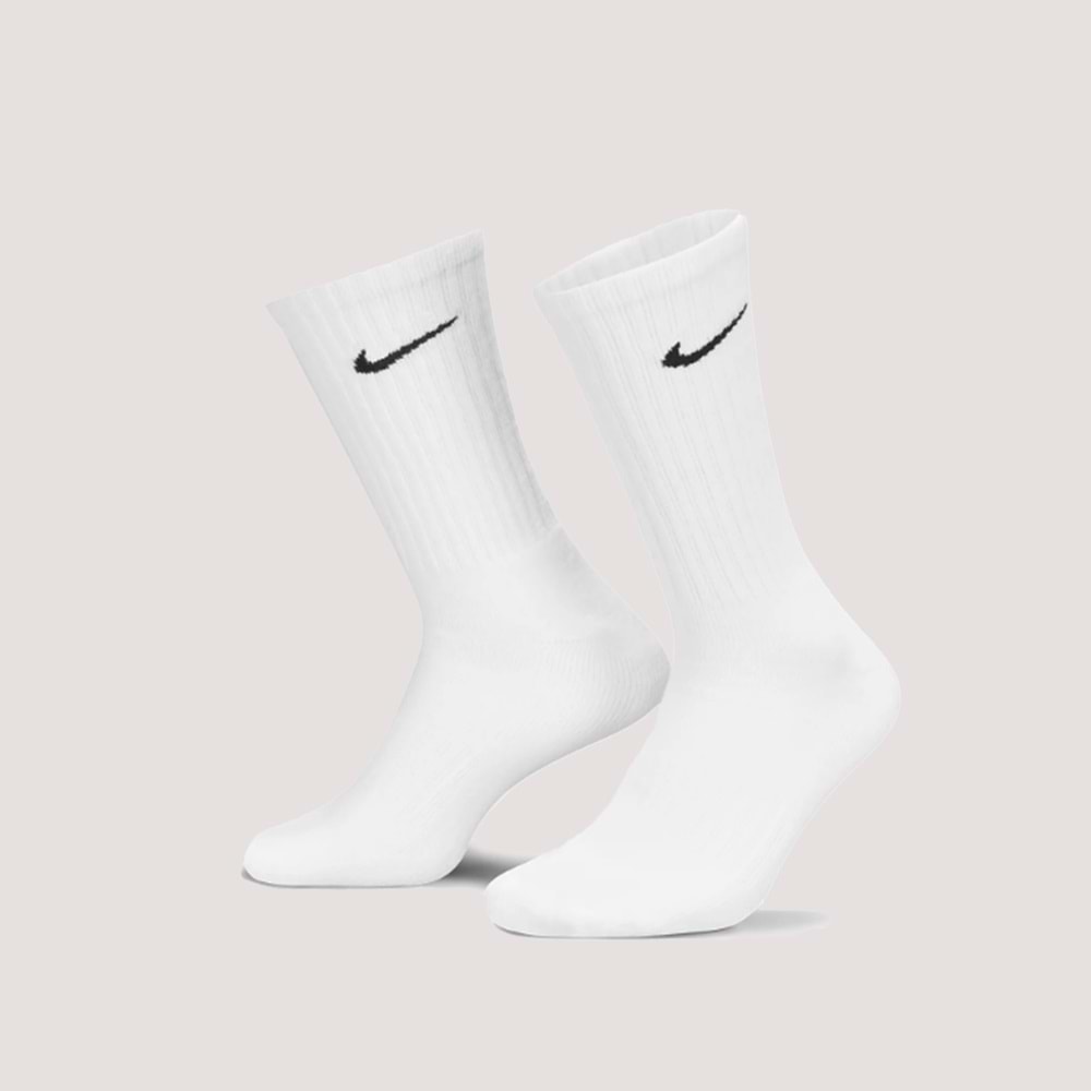 Nike Unisex Cushioned Crew Çorap 40/46 - Beyaz - STANDART