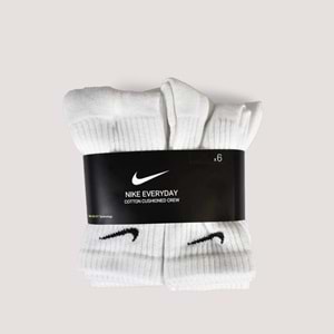 Nike Everyday Cushioned 3x Erkek Çorap - Beyaz - 42/46